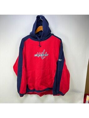 Vintage Reebok Washington Capitals Color Block Hoodie XL
